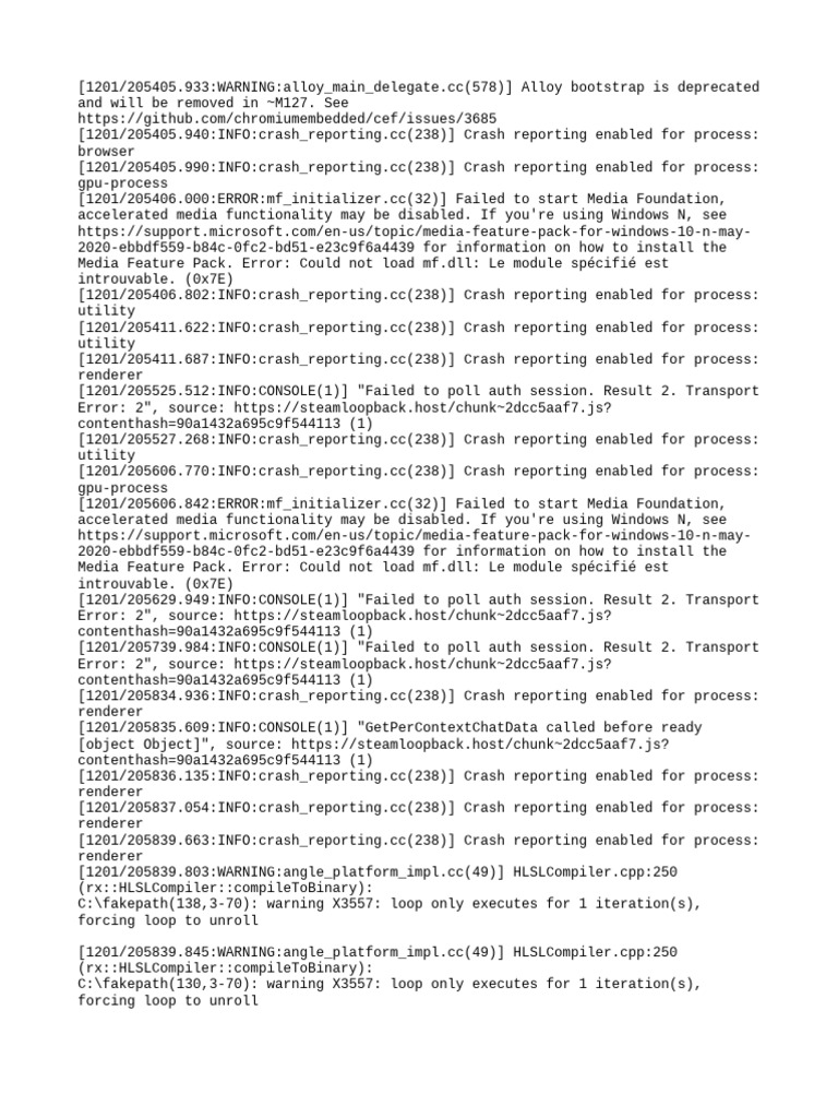 Cef Log - Previous | PDF | Rendering (Computer Graphics) | Ibm Pc ...