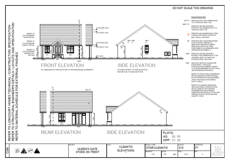 Detailed Elevation Drawings for Clematis | PDF | Civil Engineering ...
