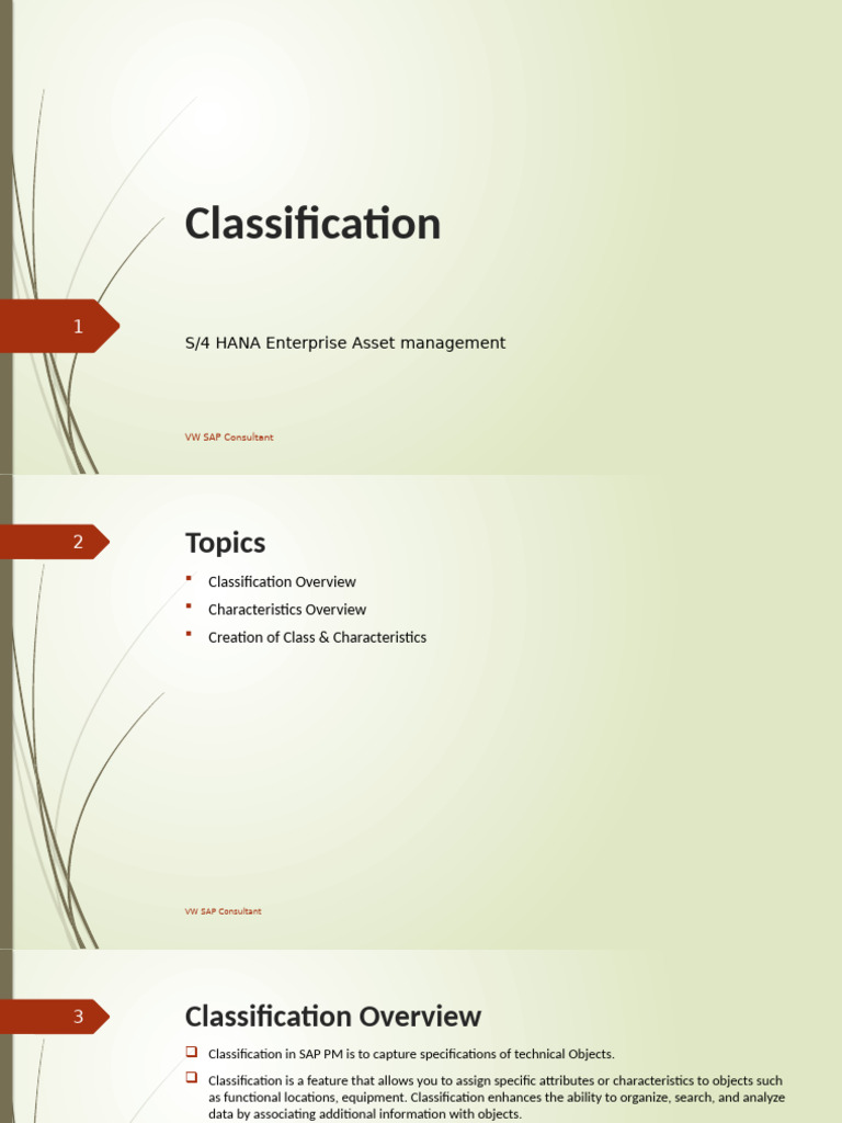 SAP PM Classification Overview | PDF