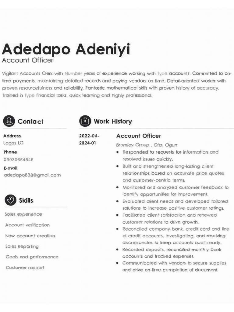 Adedapo Adeniyi 6 | PDF