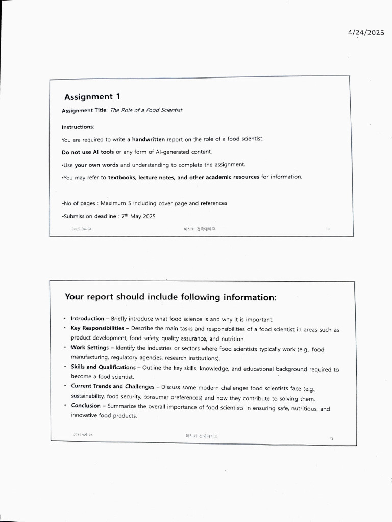 Food Assignment 01 | PDF