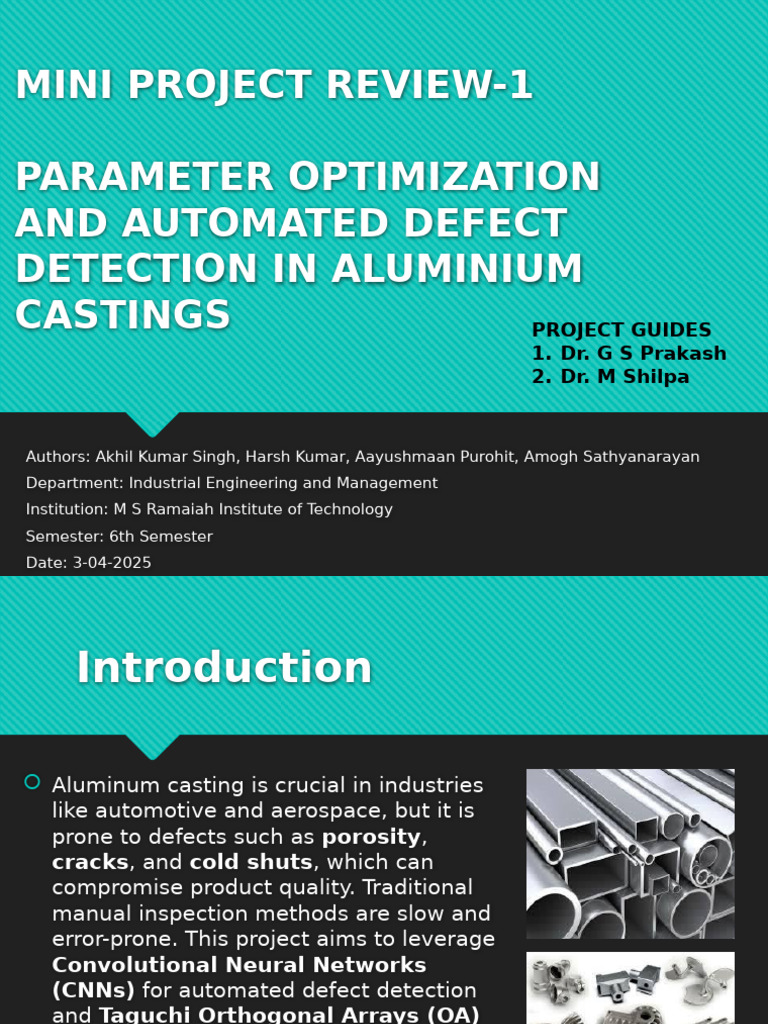 Miniproject Review Batch1 | PDF | Industrial Processes | Physical Sciences