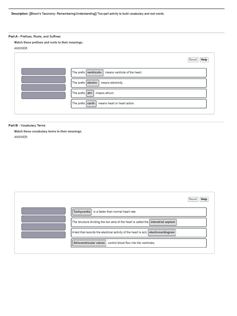1.1 Assignment Answers - MasteringAandP_ Building Vocabulary Activity ...