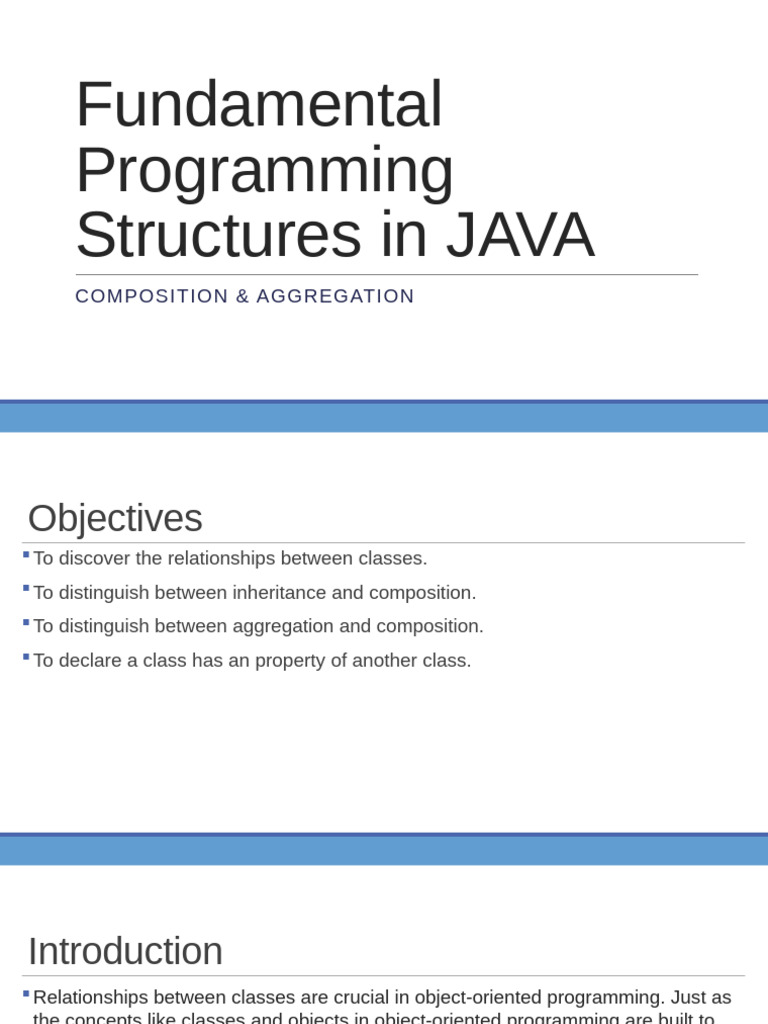Java Class Relationships: Composition & Aggregation | PDF | Class ...