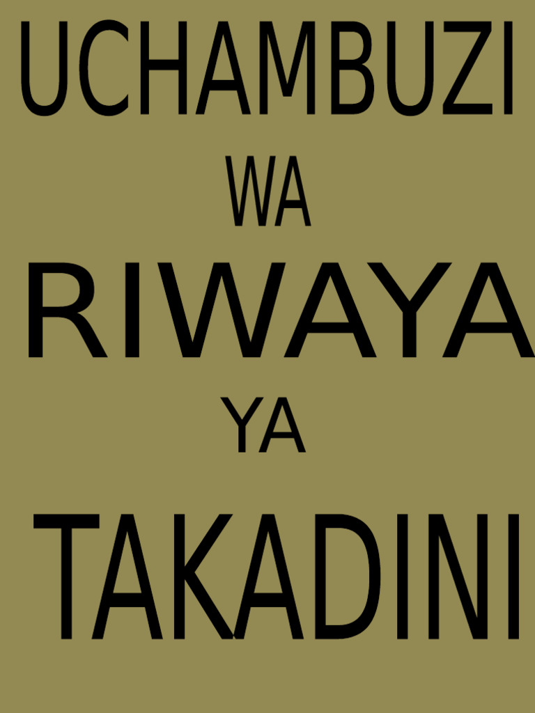 Muhtasari Wa Riwaya | PDF