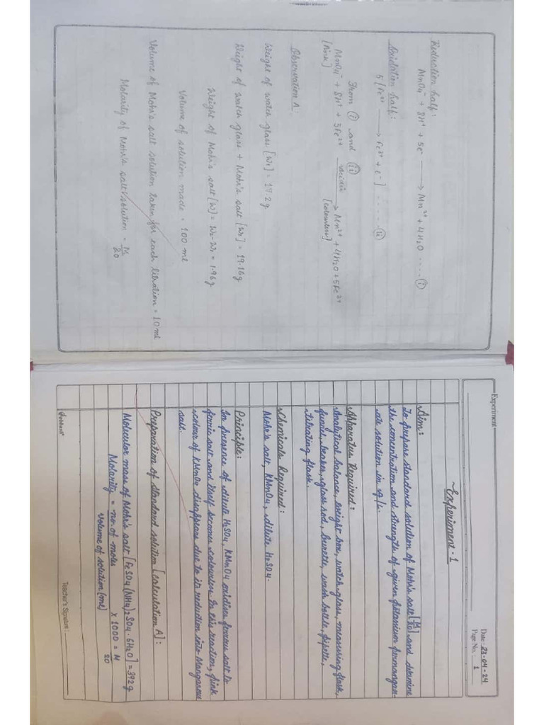 Chemistry Experiment 1 Pdf