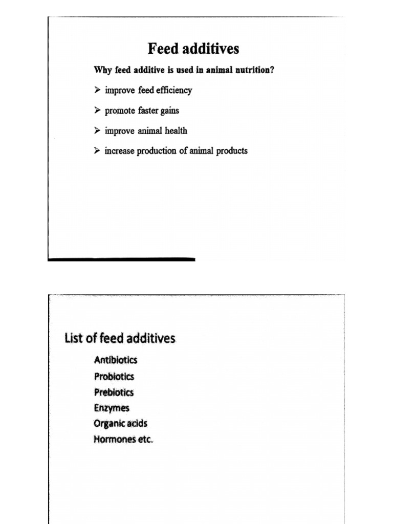 Feed Additives (Animal Nutrition) | PDF