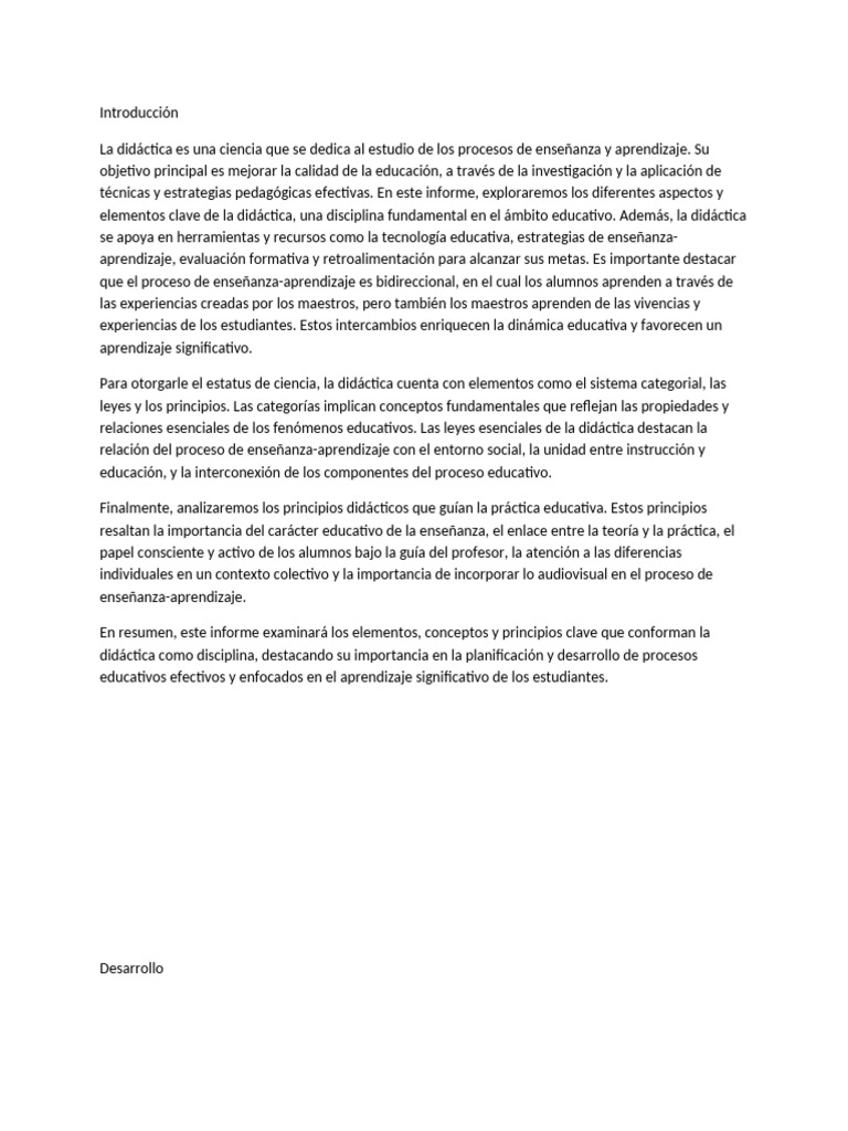 Elementos Clave de la Didáctica Educativa | PDF | Enseñando | Aprendizaje
