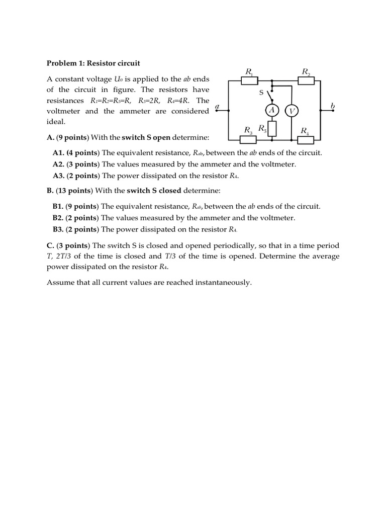 Resistor and Motion Problems in Physics | PDF | Mechanics | Mechanical ...