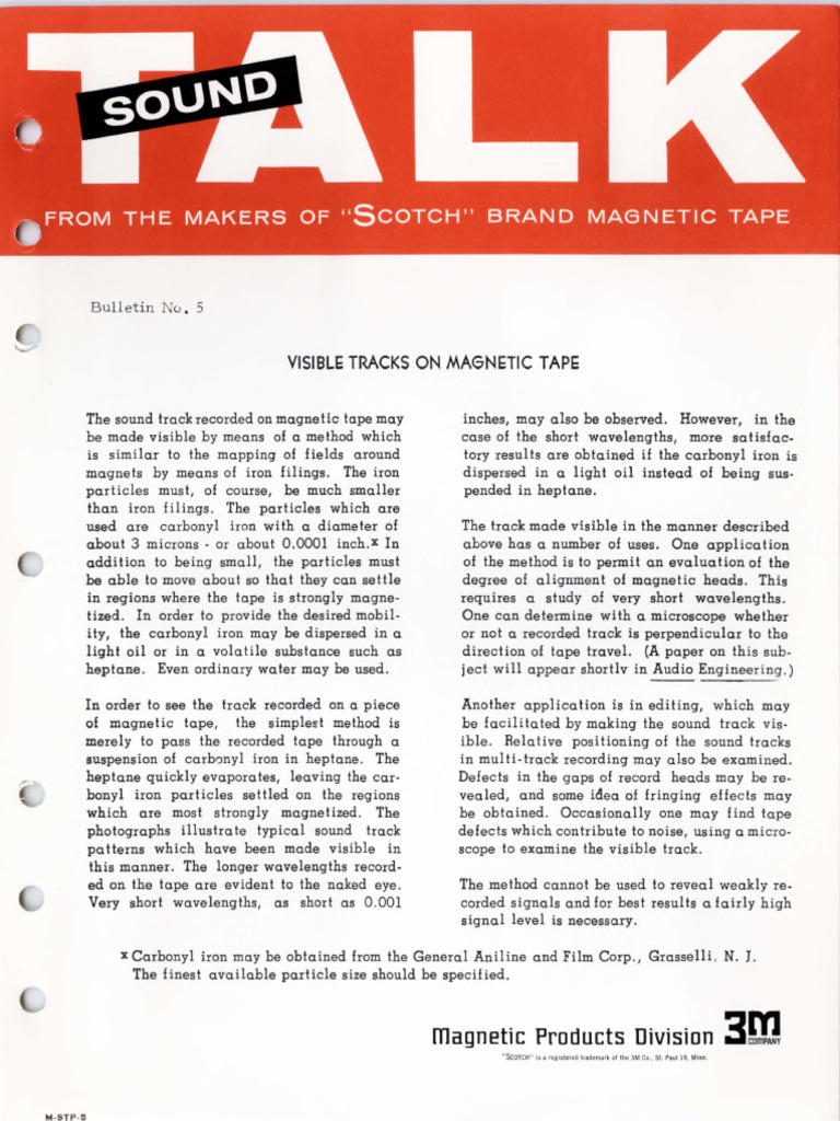 Visualizing Magnetic Tape Sound Tracks | PDF