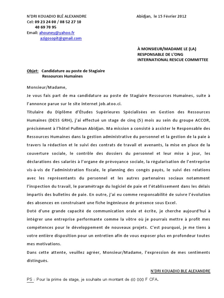 Lettre De Motivation Fleuriste Cap Soalan ay