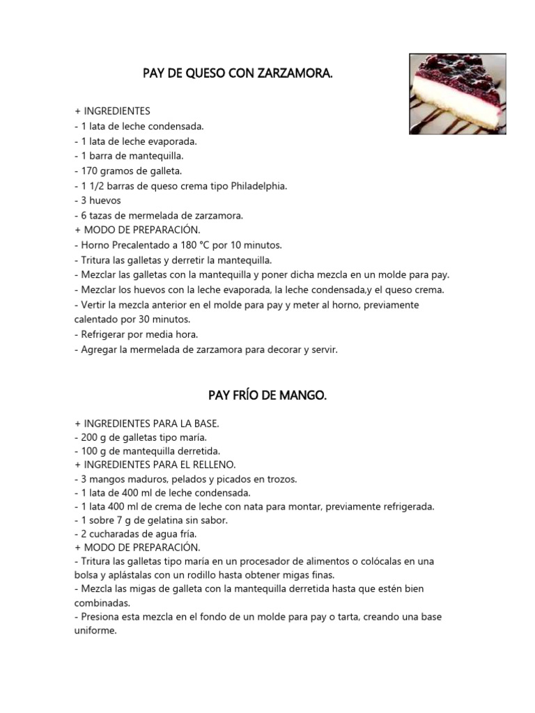 Postres Marth | PDF | Queso | Tarta de queso