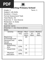 Grade R Term 2 Assessment Plan 2024 | PDF | Shape | Mathematics