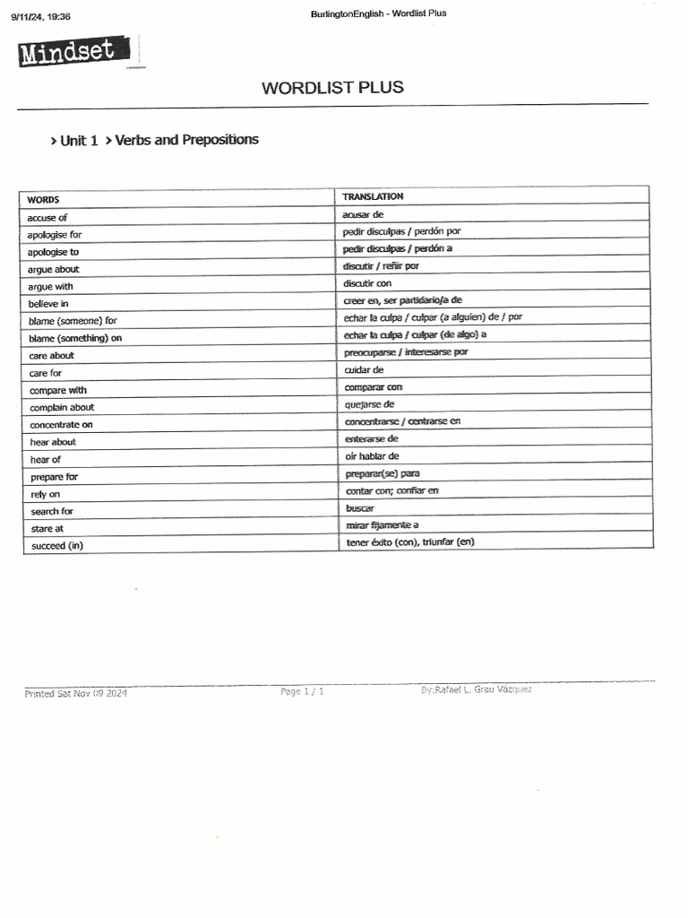 Unit1 Verbs And Prepositions Pdf