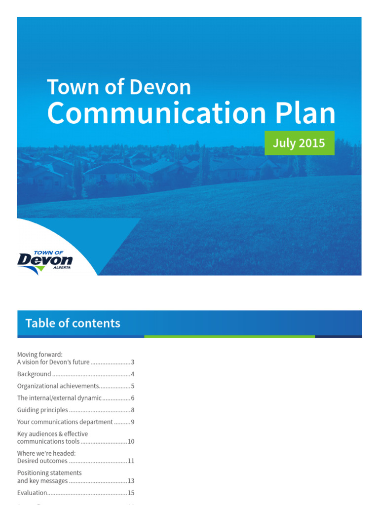2015 07 13 Communication Plan - v1 | PDF | Communication