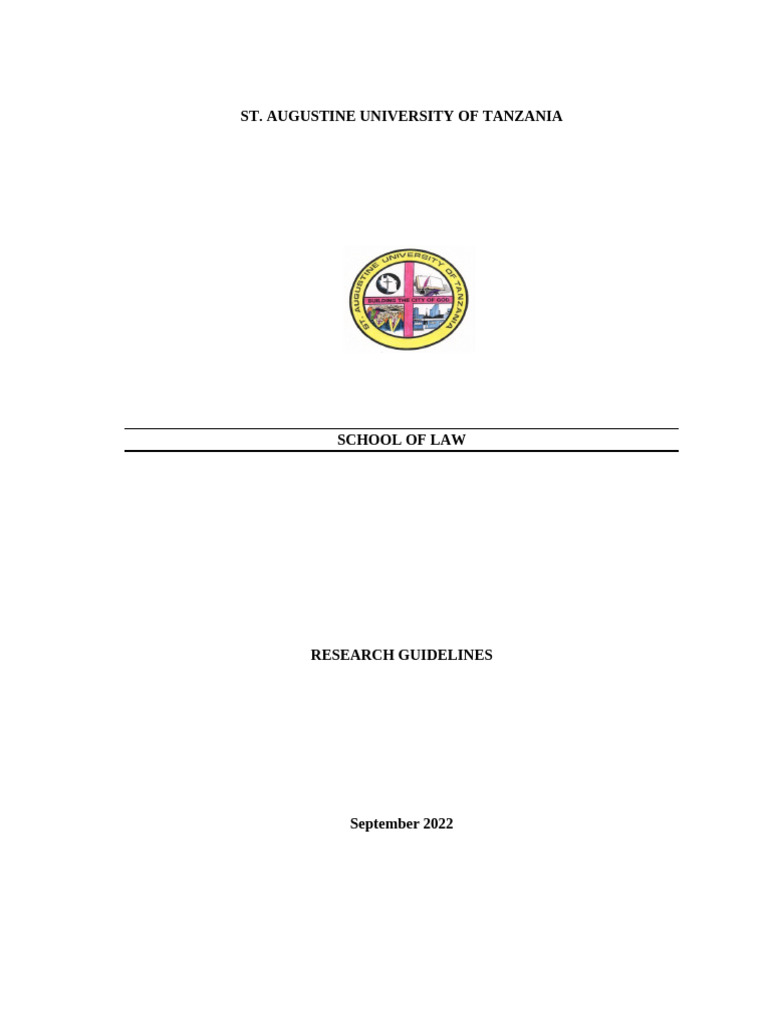 Research Guidelines For School of Law 2ND Draft | PDF | Thesis | Hypothesis