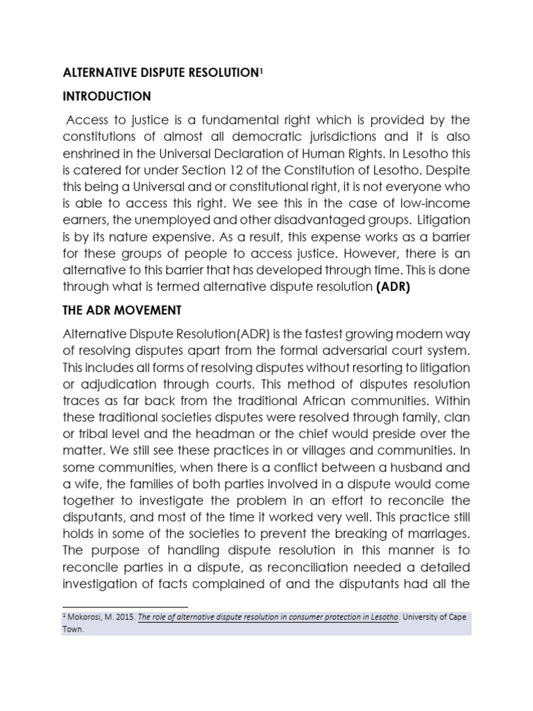Alternative Dispute Resolution Practical Legal TrainingPHIGHLITED | PDF ...