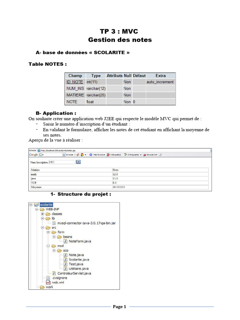 Application Web J2EE pour Gestion des Notes | PDF | Logiciel ...