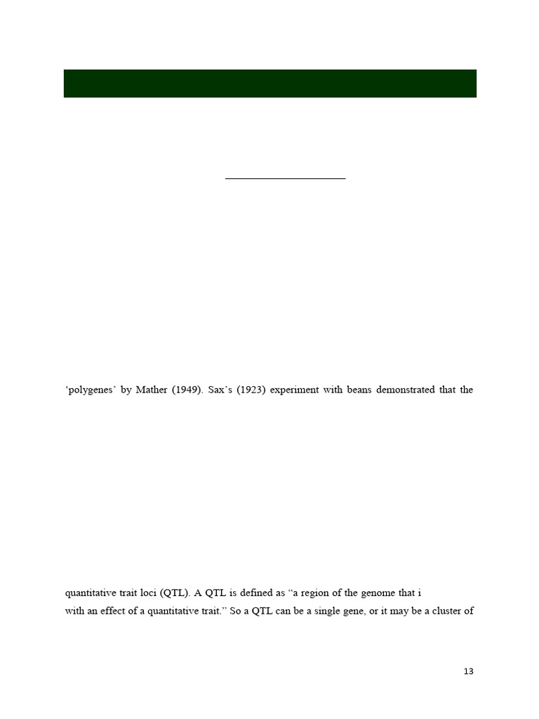QTL Mapping | PDF | Quantitative Trait Locus | Life Sciences