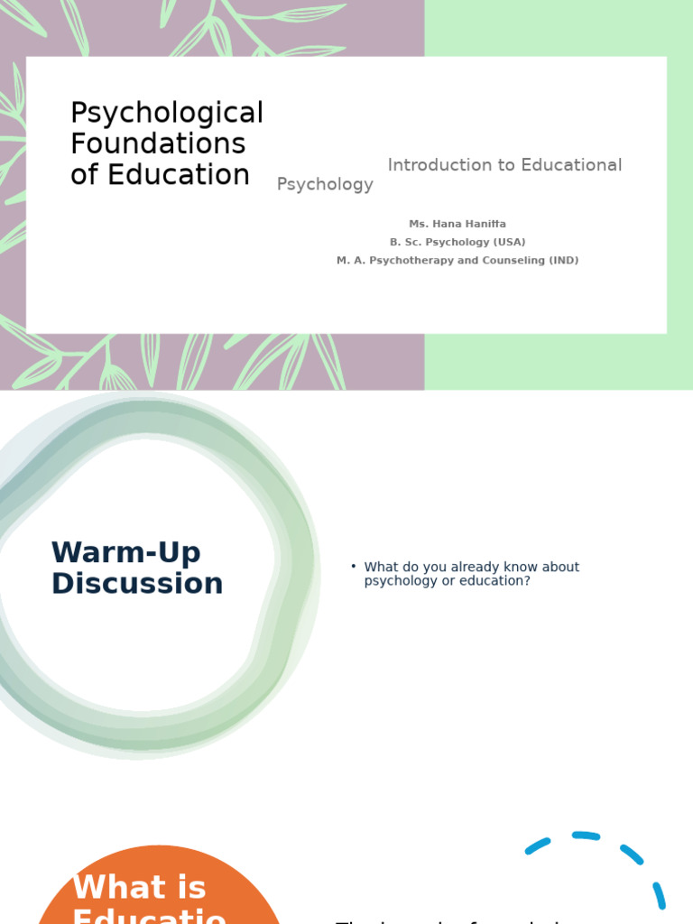 Foundations of Educational Psychology | PDF | Psychology | Motivation