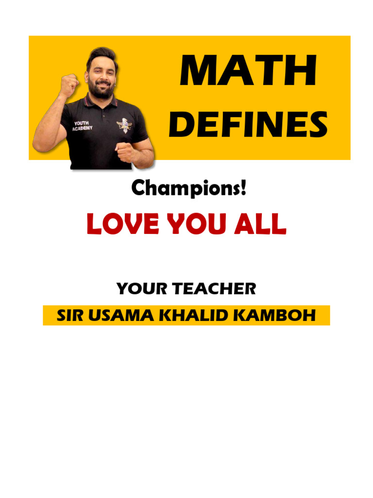 2nd Year Math Key Definitions Guide | PDF | Euclidean Vector | Function ...
