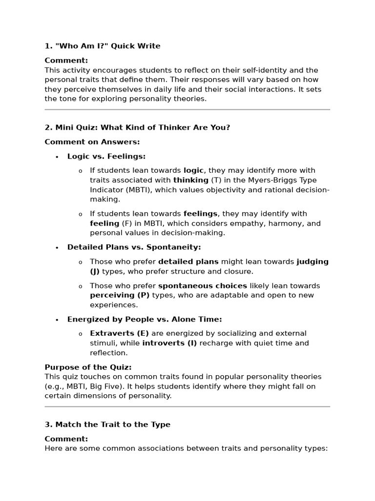 psychology - key | PDF | Extraversion And Introversion | Personality Type