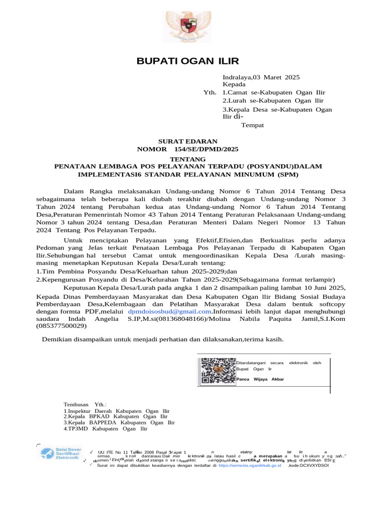 Surat Edaran Posyandu | PDF