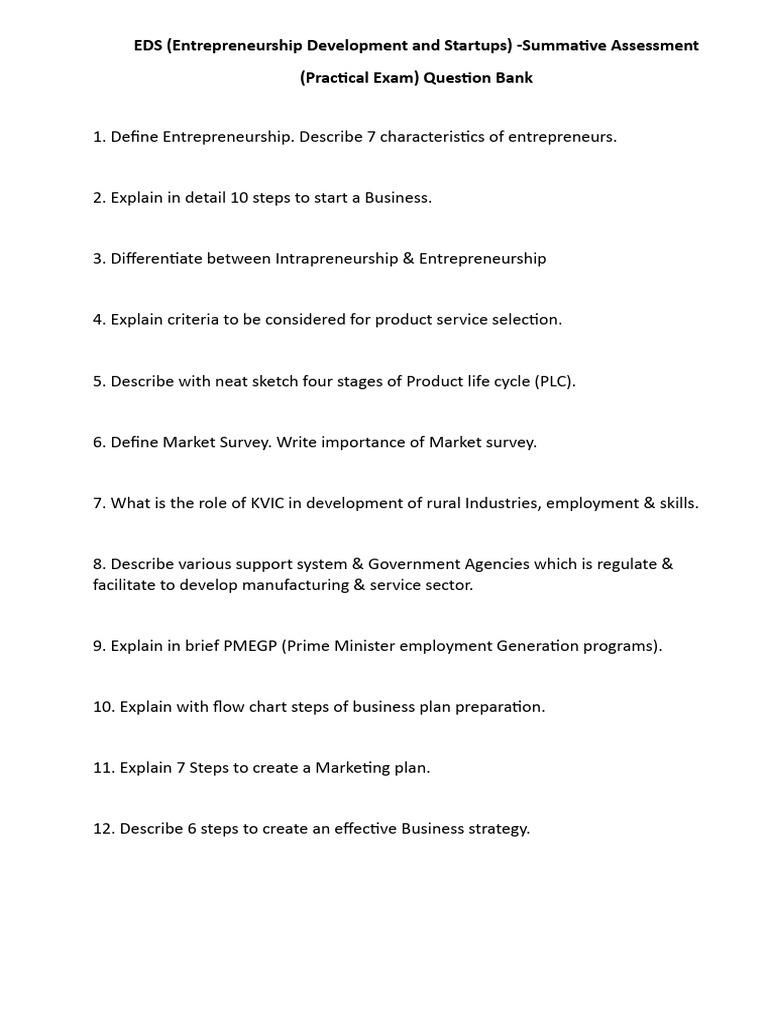 Eds Sa PR Question Bank | PDF