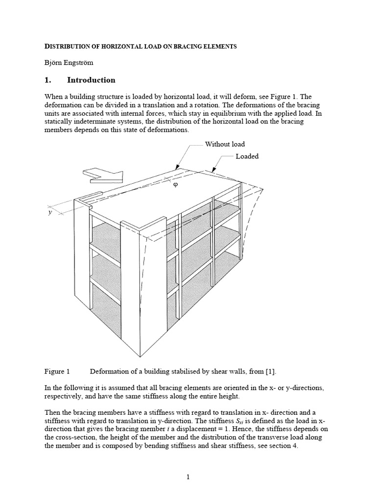 Horizontal Load on Bracing Elements | PDF | Civil Engineering ...