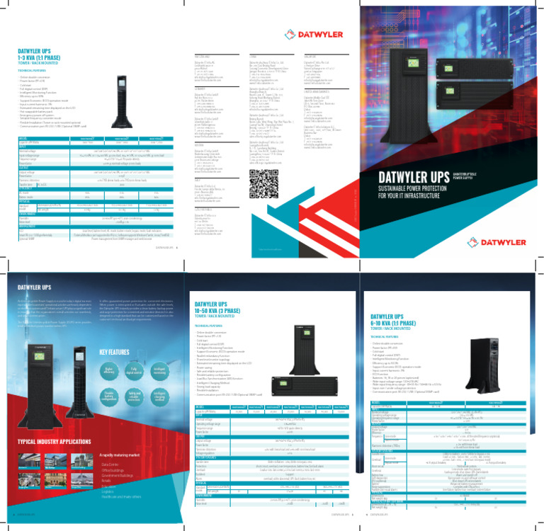 Datwyler UPS: Sustainable Power Solutions | PDF | Alternating Current ...