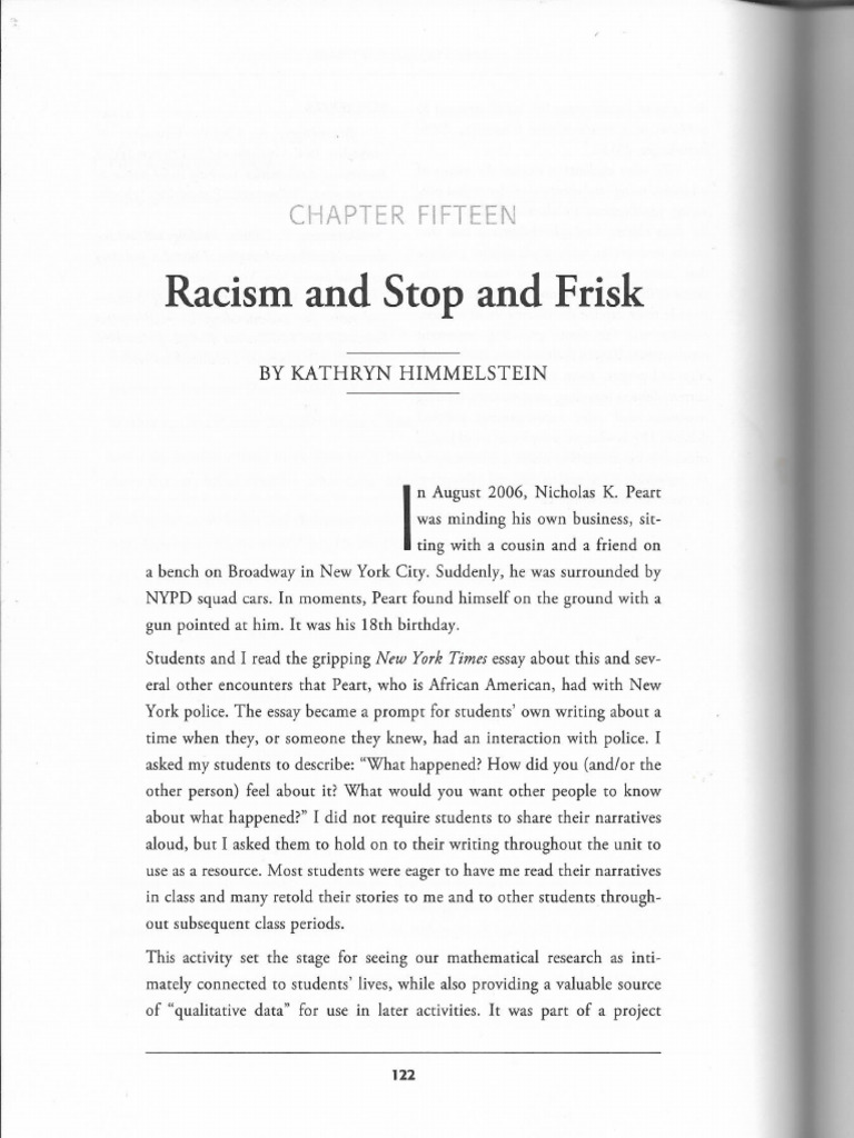 Racism & Stop and Frisk | PDF