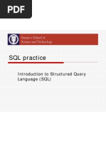 SQL Practice: Introduction To Structured Query Language (SQL)