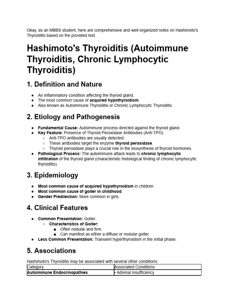 Hashimoto S | PDF | Thyroid | Hypothyroidism