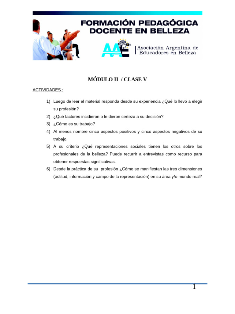 Curso Módulo 2 Clase 5 Actividades | PDF