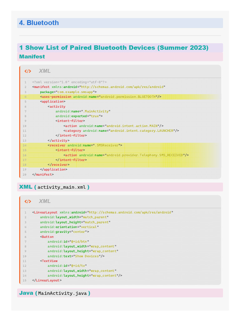 4. Bluetooth | PDF | Android (Operating System) | Computing