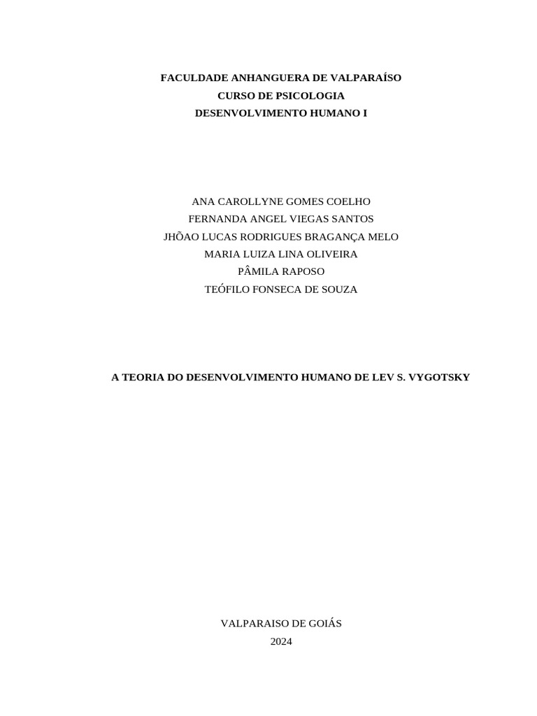 Vygotsky e a Zona de Desenvolvimento Proximal | PDF | Aprendizado ...