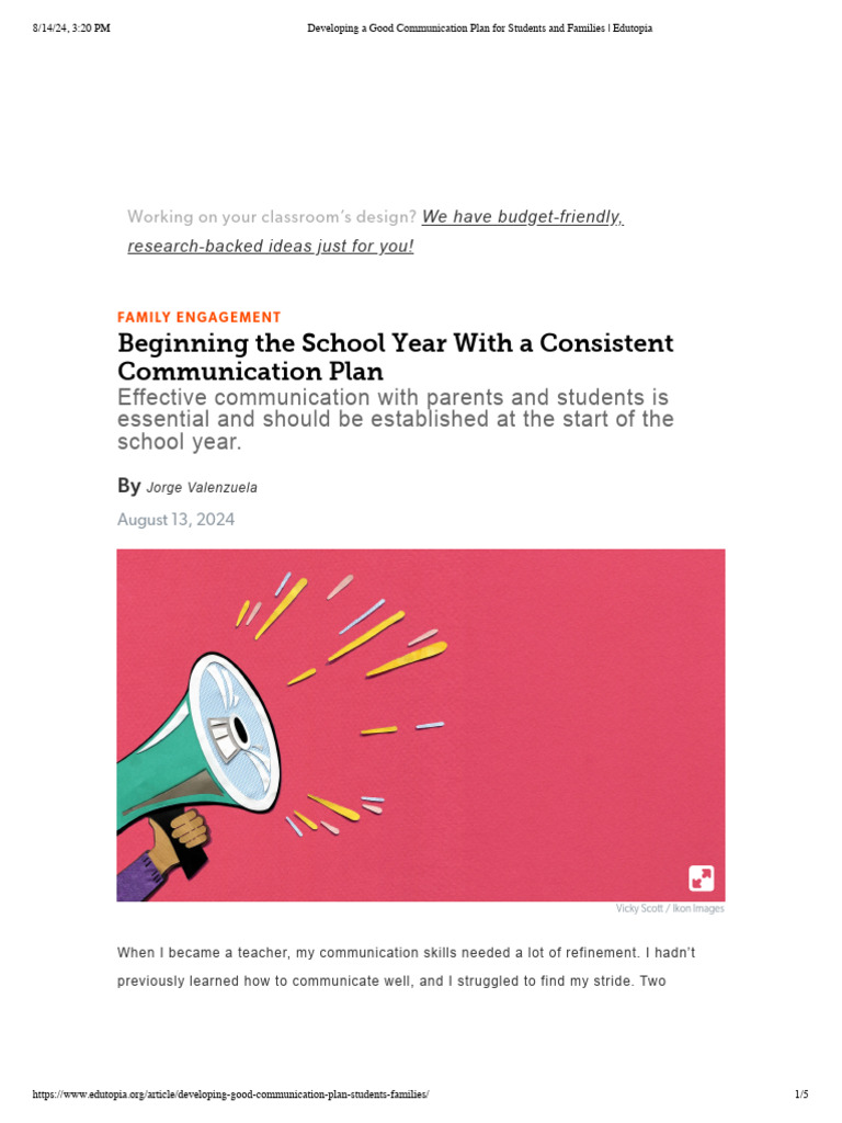 Effective Communication Plans for Schools | PDF | Communication | Teachers