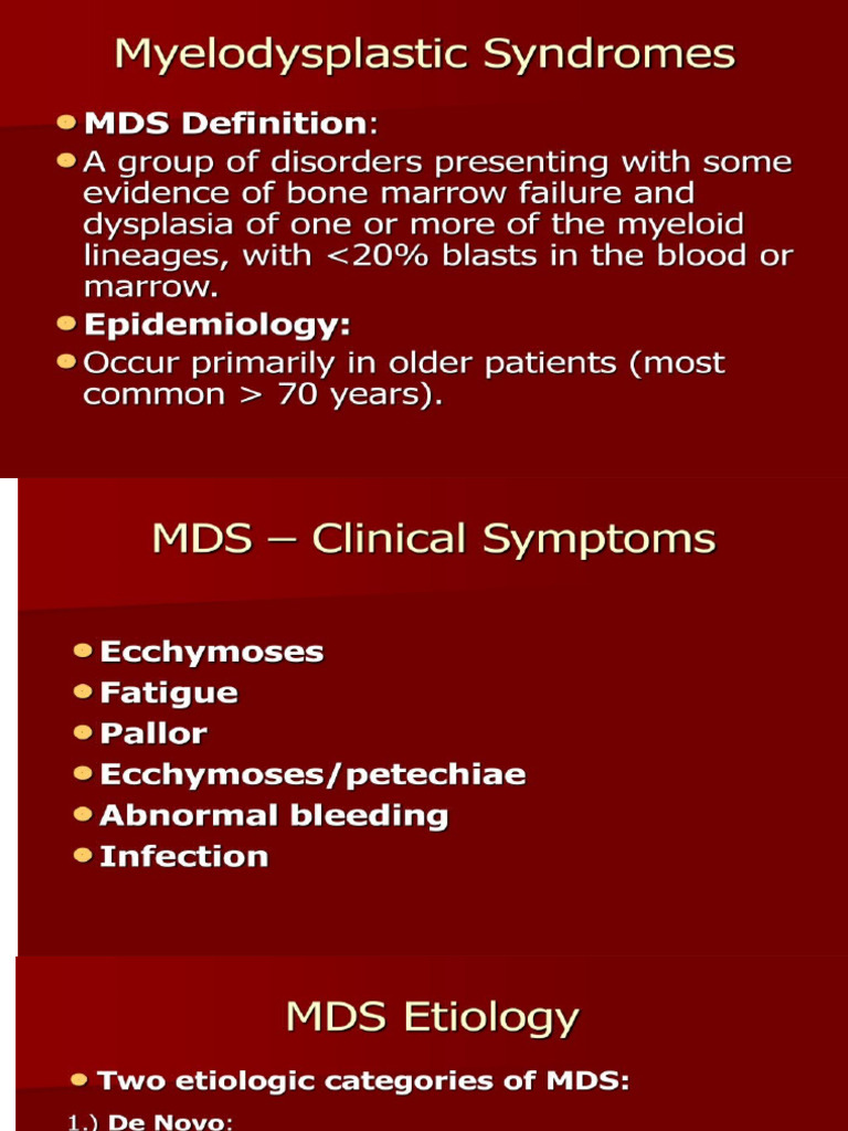 myelodysplastic syndrome | PDF