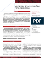 Determinação de fósforo em amostras de águas residuárias