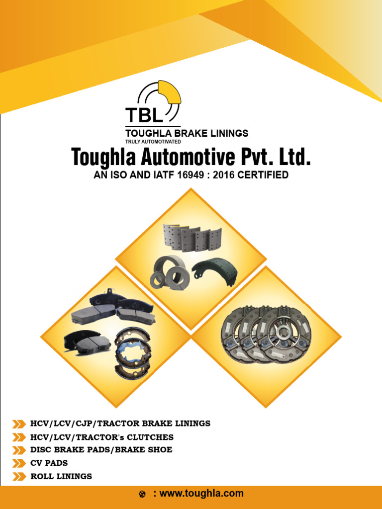 Toughla Automotive Brake Linings Overview | PDF | Front Wheel Drive ...