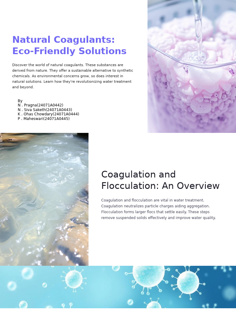 Natural Coagulants Eco Friendly Solutions Updated | PDF | Water ...