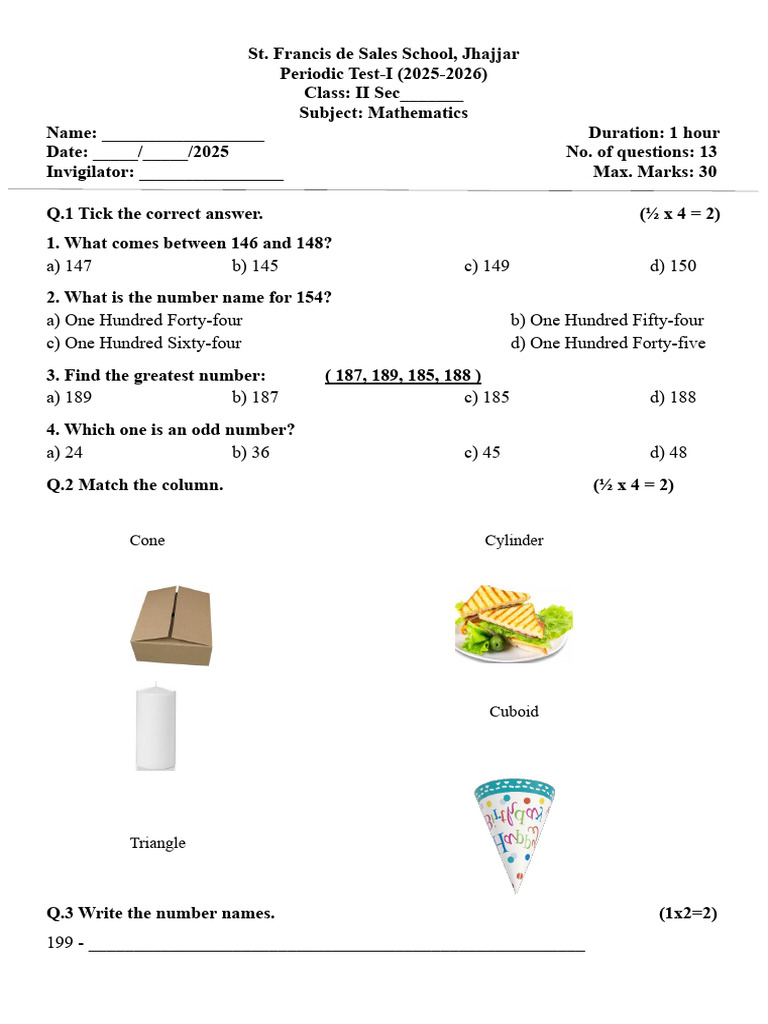 II-Maths Alice PT-1 | PDF | Mathematics