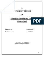 Emerging Marketing Trend (Freemium) : A Project Report ON