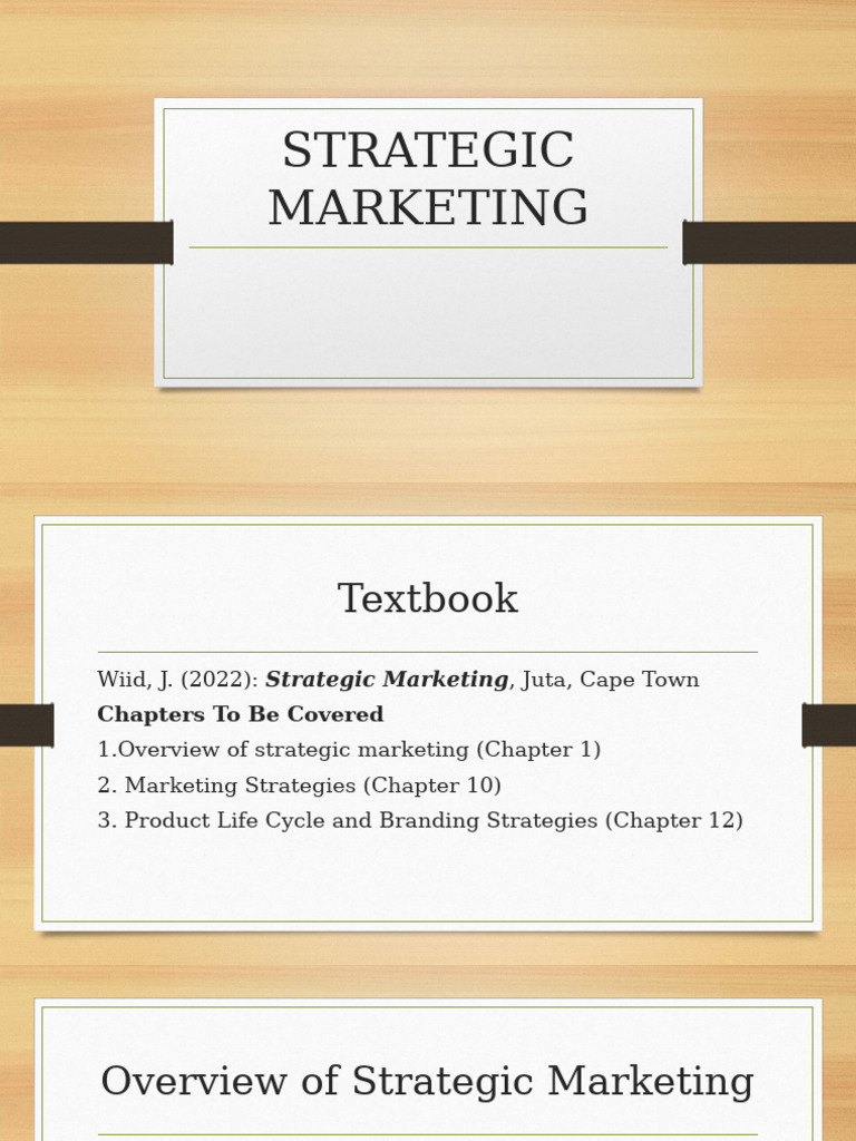 Strategic Marketing Overview and Strategies | PDF | Marketing ...