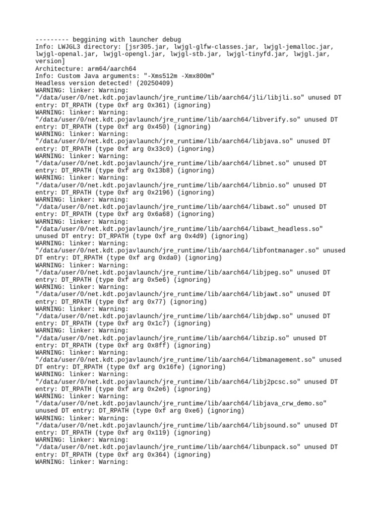 LWJGL3 Launcher Debug Log Analysis | PDF | 3 D Computer Graphics | Software