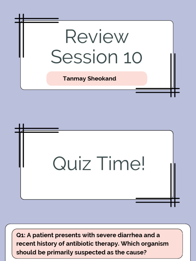 Review Session 10 | PDF | Pathogen | Infection