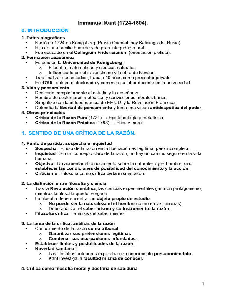 Esquema de la Crítica de Kant | PDF | Immanuel Kant | A priori y a ...