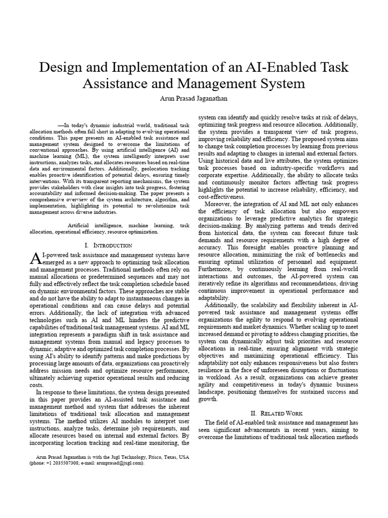 AI-Driven Task Management System | PDF | Artificial Intelligence ...