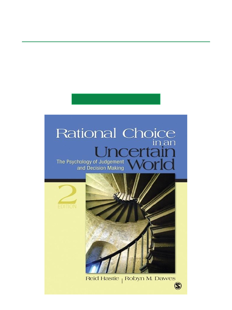 Rational Choice Psychology Explained | PDF | Rationality | Decision Making