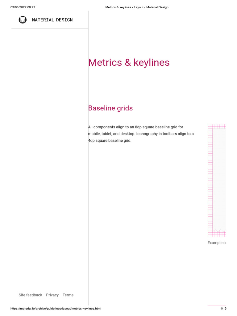 Material Design Layout Metrics Guide | PDF | Page Layout | Computing
